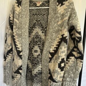 Mossimo Supply Co. Gray and Black Patterned Cardigan